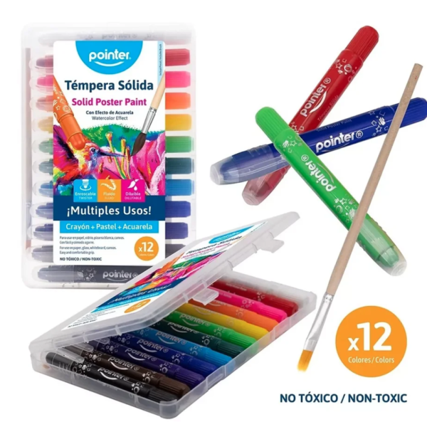 POINTER TEMPERA SOLIDA 12PC